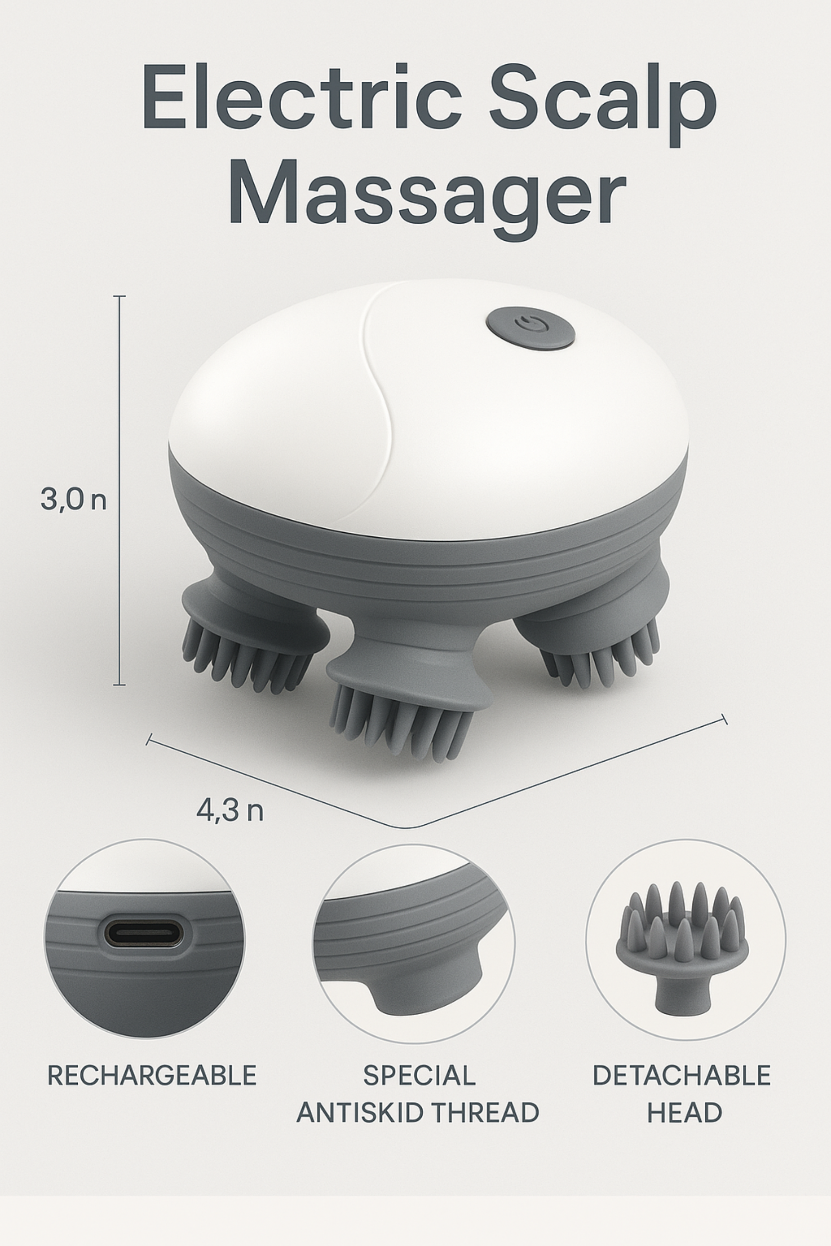 Electric Scalp and Head Massager – Stress Relief and Blood Circulation Support